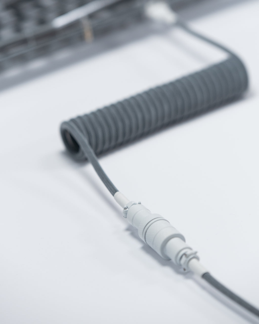 westm mechanical keyboard coiled detachable aviator cable