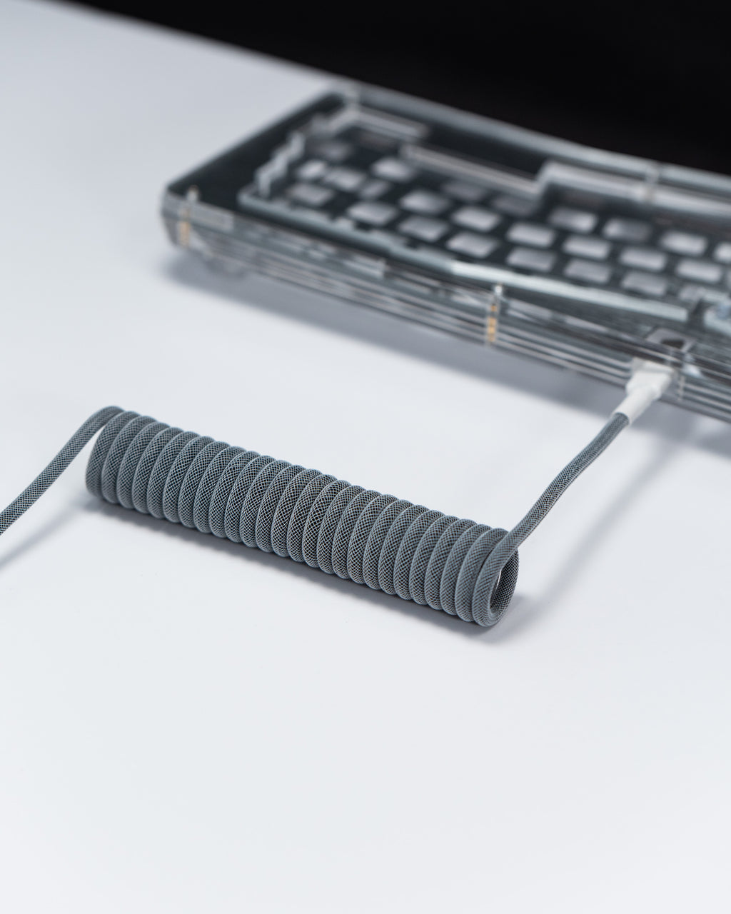 westm mechanical keyboard coiled detachable aviator cable