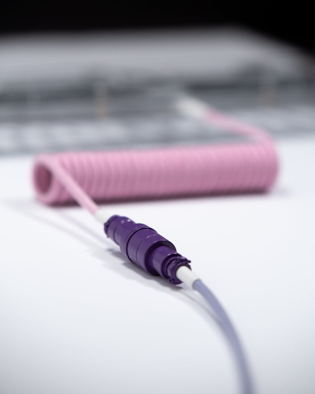 westm mechanical keyboard coiled detachable aviator cable