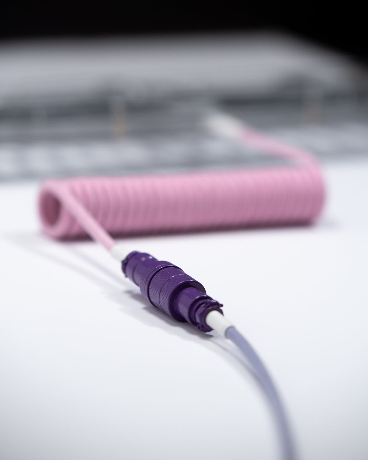 westm mechanical keyboard coiled detachable aviator cable
